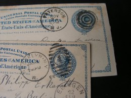 == USA Karten Lot  1886 Paterson And 1888   Broklyn - ...-1900