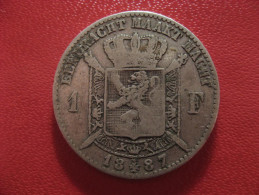 Belgique - 1 Franc 1887 Leopold II - Type Belgen 1587 - 1 Franc