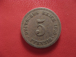 Allemagne - 5 Pfennig 1900 A 2177 - 5 Pfennig