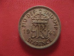 Grande-Bretagne - UK - 6 Pence 1943 George VI 2112 - H. 6 Pence