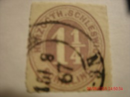 SCHLESWIG-HOLSTEIN, SCOTT#11a, 1&1/3s GRAY LILAC, USED - Schleswig-Holstein