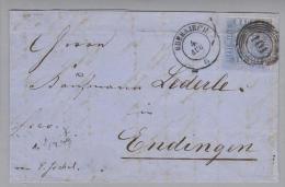 Heimat DE BW Oberkirch 1861-08-04 Brief Mi#10 O#101 >Endingen - Covers & Documents