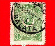 TURCHIA - Usato - 1923 - Stella E Mezzaluna - Crescent And Star - 1 ½ - Oblitérés