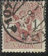 ITALY KINGDOM ITALIA REGNO 1924 SEGNATASSE TAXES TASSE POSTAGE DUE PER VAGLIA LIRE 1 USATO USED OBLITERE´ - Tax On Money Orders