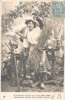 SERIE DE 5 CPA : COUPLE AGRICULTEUR FENAISON SERPETTE FEMME AMOUR ROMANCE FANTAISIE ROMANTIQUE 1900 - Parejas