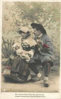 SERIE DE 5 CPA : " AMOUR SOUS LE POMMIER " COUPLE COSTUME BRETON VENDEE BEBE ROMANTIQUE AMOURE ROMANCE FANTAISIE - Couples