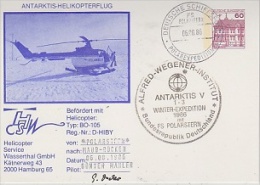 Germany 1986 Heliflight From Polarstern To Maud-Rücken 06.08.1986 Si Pilot  Postcard (24796) - Other & Unclassified