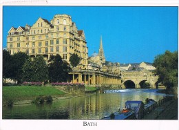 BATH - The Old Empire Hotel And Pulteney Bridge Beside The River Avon - Circulé, 2 Scans - Bath