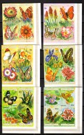 Burundi 1973, Papillons Et Fleurs, 580 / 603** Non Dentelés, Cote 850 €, - Unused Stamps