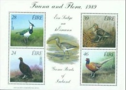 Ireland 1989 Fauna And Flora Stamps S/s Bird Game Birds Pheasant Wetland - Agua