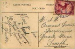 BELGIQUE - CONGO BELGE - CP Avec Oblitération Courrier Maritime Du Paquebot ANVERSVILLE Vers SENEFFE - Cartes Paquebot