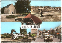 CPSM 91 (Essonne) Milly-la-Forêt - Multivues Colorisée - Milly La Foret