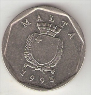 *Malta 5 Cents 1995  Km 95  Unc - Malta