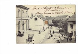 Cpa - 88 - XERTIGNY - Mairie Et Rue De La Gare - Animation Epicerie Mercerie - Xertigny