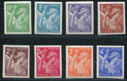 FRANCE -  N° 649 À 656 , TYPE IRIS , GOMMÉ & NON DENTELÉ - LUXE - Neufs