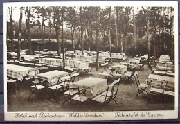 Alte Karte "TIEFENSEE Oberbarnim - Hotel Restaurant "Waldschlößchen" Gartenansicht" 1933 - Werneuchen