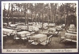 Alte Karte "TIEFENSEE Oberbarnim - Hotel Restaurant "Waldschlößchen" Gartenansicht" 1932 - Werneuchen