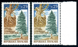 FRANCE 1968 - Different Color On The Right Stamp With Yellowish Brown - MNH** - Briefe U. Dokumente