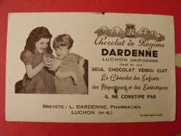 Buvard Chocolat De Régime Dardenne. Luchon (haute-garonne).  Vers 1950. - Chocolat