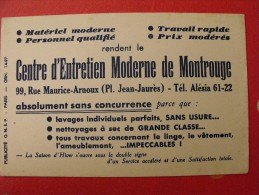 Buvard Centre D'entretien Moderne De Montrouge. Lavage Nettoyage. Paris. Vers 1950 - N