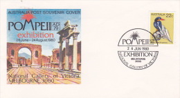 Australia 1980 Pompeii Exhibition Souvenir Cover - Lettres & Documents