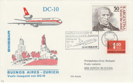 Buenos Aires Zurich 1977 - 1er Vol Erstflug Inaugural Flight - Swissair DC-10 - Covers & Documents