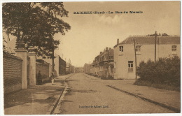 Raismes La Rue Du Marais  1935  Timbre  Type Paix  Edit Albert Lion - Raismes