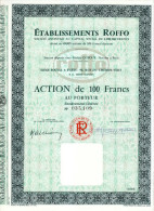 1966 - Action - Etablissements Roffo Au 90 Rue Du Chemin-Vert à Paris 11ème - FRANCO DE PORT - A - C