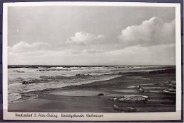 Alte Karte "Nordseebad ST. PETER ORDING - Zurückgehendes Hochwasser"   1951 - Nordfriesland