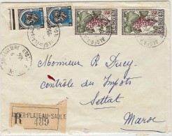 LBL32 -ALGERIE LETTRE RECOMMANDÉE ALGER / SETTAT (MAROC) 12/9/1950 - Lettres & Documents