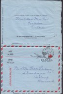 Canada Air Mail Par Avion Postal Stationery Ganzsache Entier Aerogramme KILLALOE STATION Ontario 1970 HELLERUP Denmark - 1953-.... Regno Di Elizabeth II