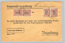 Heimat DE BAY Hochaltingen 1920-01-02 Dienstbrief>Augsburg - Lettres & Documents