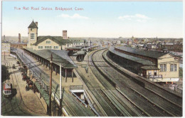 New Rail Road Station BRIDGEPORT Connecticut Birds Eye Unused Published By HH Jackson, Bridgeport - Bridgeport