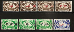 Océanie 1945 N° 172 / 9 ** Surchargé, Série De Londres, Croix De Lorraine, Charles De Gaulle, WW2, Maison, Palmier - Neufs