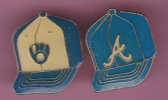 47060-lot De 2 Pin's.casquette.baseball. - Baseball