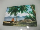 STORIA POSTALE FRANCOBOLLO COMMEMORATIVO PIPISTRELLO SEYCHELLES  PRASLIN FROM LA DIGUE  SPIAGGIA - Seychelles