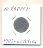 MONETA - Original Münze 10 Rappen 1902 Schweiz - BB - LEGGI - 1798 - 1803 Helvetische Republiek (Napoleontische Tijd)