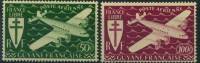 France, Guyane : Poste Aérienne N° 26 Et 27 X Année 1945 - Nuevos