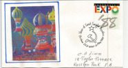 EXPO UNIVERSELLE BRISBANE (Australie) 1988, Pavillon De L'URSS, Lettre Du Pavillon Russe Adressée En Australie - 2015 – Milan (Italie)