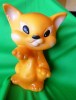 Vintage USSR Rubber Toy FOX Cat  - 1970s - 1980s - Soviet Union Toys - Chats