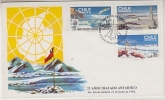 Chile 1985 Antarctic Treaty 3v FDC (25163) - Antarctic Treaty