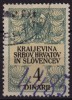 "kraljevINA" Type / 1920 Yugoslavia SHS - Revenue, Tax Stamp - Used - 4 Din - Used - Servizio