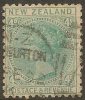 NZ 1882 4d Blue-green SSF SG 199 U #OI174 - Used Stamps