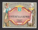 Etiquette De Vin Coteaux De Saumur  - Thème Couple  -  E. Garnier  à  Montreuil Bellay (49)  -  Années 60 - Paare