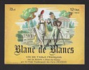 Etiquette De Vin De Table Blanc De Blancs -  Thème Couple  -  Delcroix à Flines Les Râches  (59) - Koppels