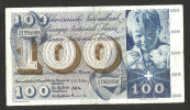 [CC] SVIZZERA / SUISSE / SWITZERLAND - NATIONAL BANK - 100 FRANCS / FRANKEN (1958) SAINT MARTIN - Svizzera