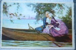 CPA Litho Art Illustrateur GOM  G.O.M. 3358 CORBELLA  Couple Marquis Marquise Dans Barque Top - Corbella, T.