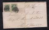 Brazil Brasil 1875 Cover 2x 100R Second Rate Rio De Janeiro - Lettres & Documents