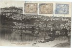 LBL33D- MADAGASCAR CPA ANTSIRABE "UN JOUR DE FÊTE" TAMATAVE / PARIS JUIN/JUILLET 1906 - Lettres & Documents