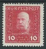 1915 AUSTRIA UNGHERIA POSTA DA CAMPO EFFIGIE 10 H MH * - G035 - Levant Autrichien